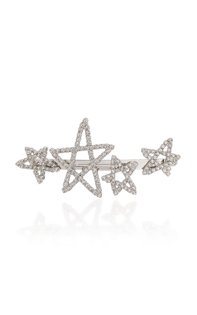 Lelet Ny Seeing Stars Rhodium-plated Crystal Barrette In Silver