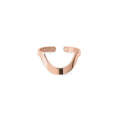 Ekria Large Round Stackable Ring Shiny Rose Gold