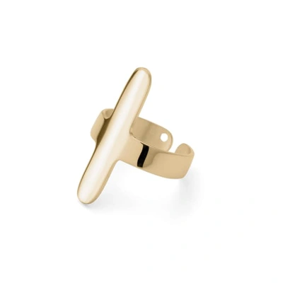 Ekria Oval Ring Shiny Yellow Gold