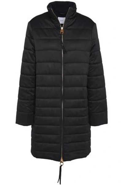 Agnona Woman Quilted Shell Down Coat Black