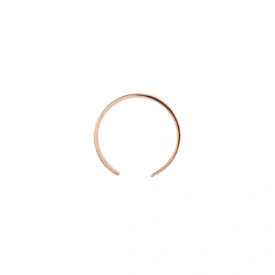 Ekria Single Large Curve Earrings Shiny Rose Gold