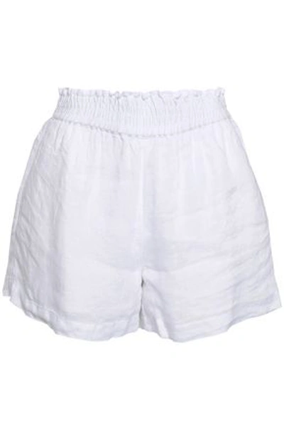 Joie Woman Linen-chambray Shorts White