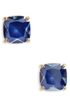 Kate Spade Small Square Enamel Stud Earrings In Royal Blue