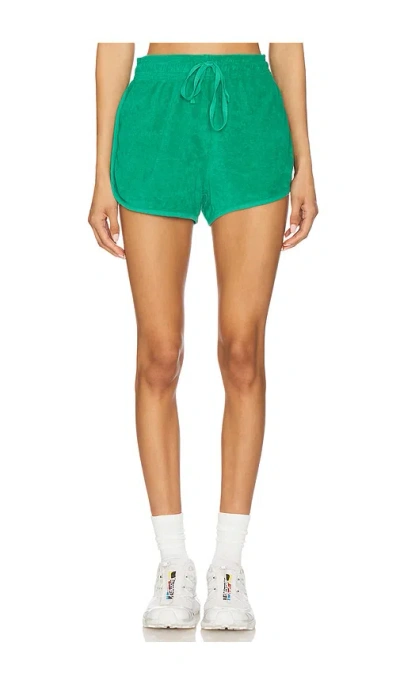 Bobi Drawstring Dolphin Shorts In Shamrock