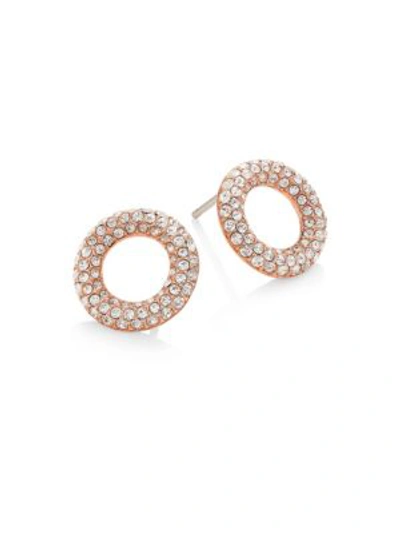 Michael Kors Brilliance Pavé Crystal Stud Earrings/rose Goldtone