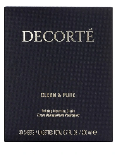 Decorté Refining Cleansing Cloths 30-piece Set In White