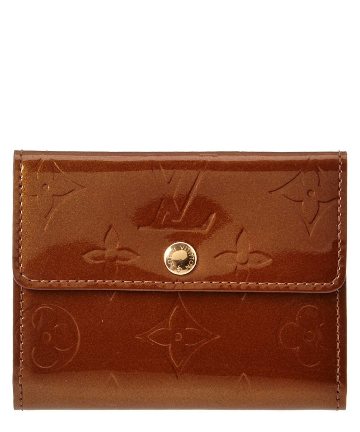 Louis Vuitton Brown Monogram Vernis Leather Ludlow Wallet' ModeSens