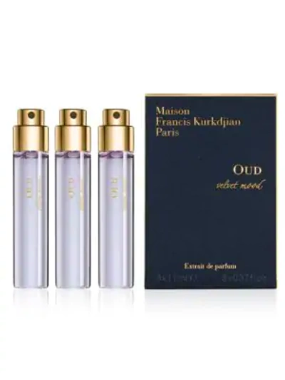 Maison Francis Kurkdjian 3-piece Oud Velvet Mood Extrait De Parfum Refill Set/0.37oz