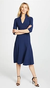 Black Halo Kensington Solid Dress In Navy