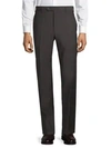 Zanella Devon Box Check Wool Trousers In Brown