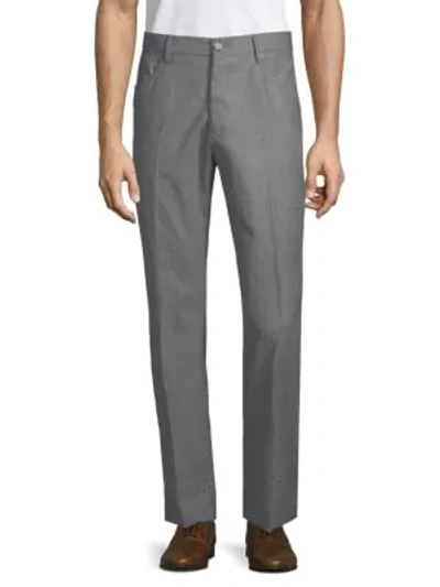 Incotex Modern-fit Wool & Cashmere Pants In Light Grey