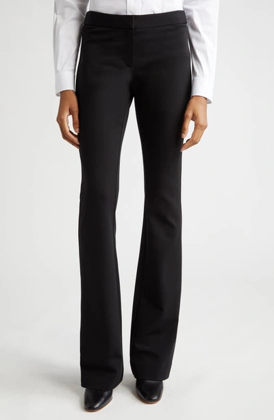 Lafayette 148 Waldorf Flare-leg Secco Stretch Pants In Black