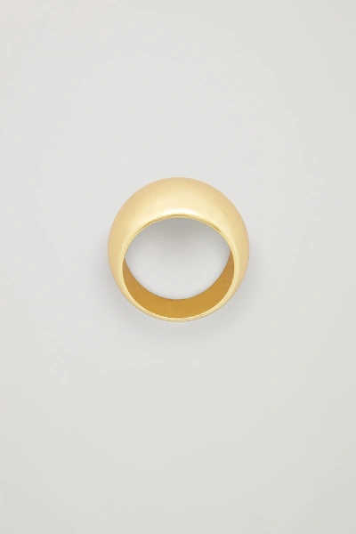 Cos Wide Curved Gold-plated Ring