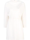 A.l.c Marin Cowl-neck Bracelet-sleeve Mini Dress, Blush In White