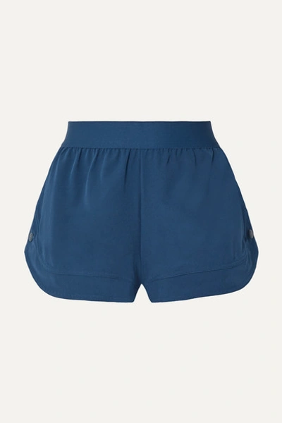 Adidas By Stella Mccartney Performance Essentials Logo Running Shorts In Blue