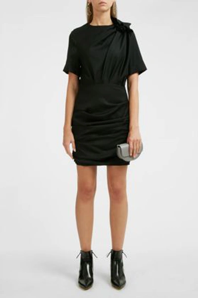 Isabel Marant Oria Structured Wool Dress In Black | ModeSens