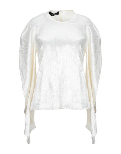 Sid Neigum Crescent Sleeve Top In Ivory