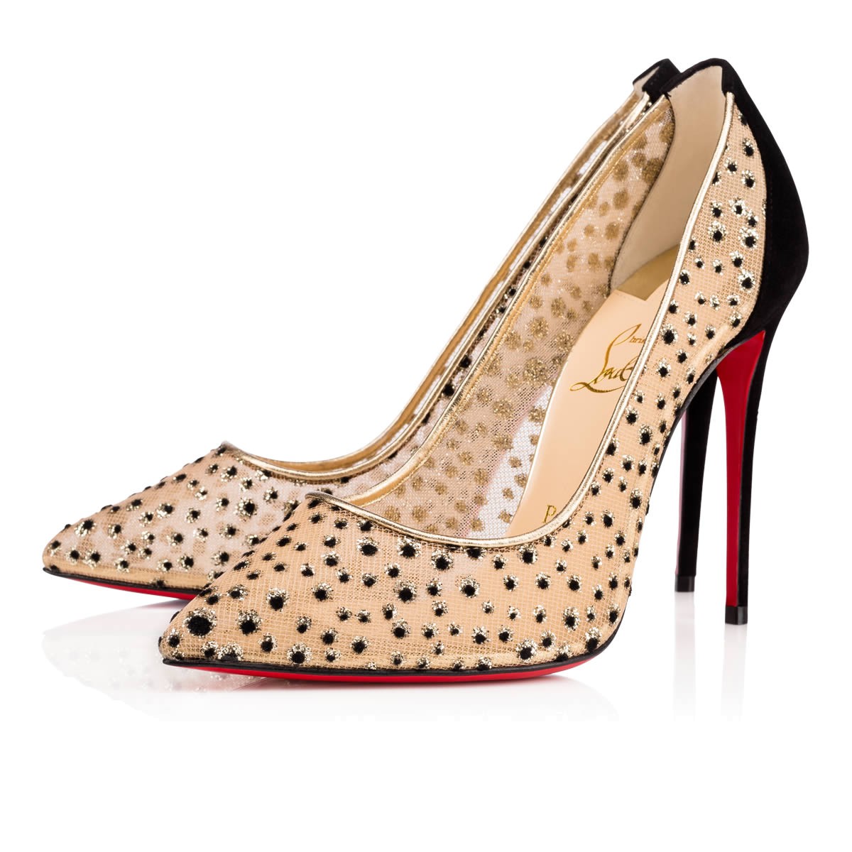 christian louboutin lace heels