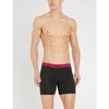 Calvin Klein Pack Of Three Solid Classic-fit Cotton-jersey Boxer Briefs In Navy Pink Baby Blue