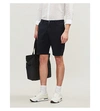 Hugo Boss Regular-fit Cotton-blend Twill Chino Shorts In Dark Blue