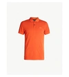 Hugo Boss Logo-embroidered Cotton-piqué Polo Shirt In Dark Orange