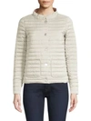 Herno Matte & Shiny Basic Reversible Jacket In Ivory Blush