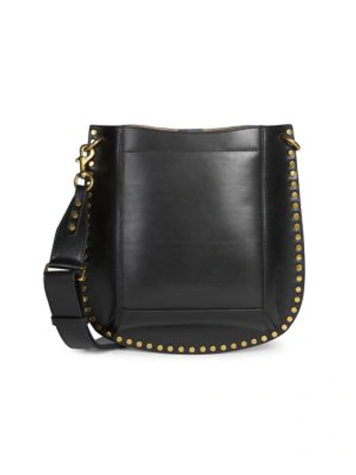 Isabel Marant Oskan Studded Leather Hobo Bag In Black