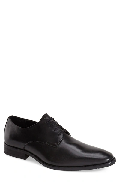 Calvin Klein 'ramses' Plain Toe Derby In Black Leather