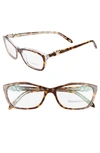 Tiffany & Co 54mm Cat Eye Optical Glasses In Transparent Tortoise