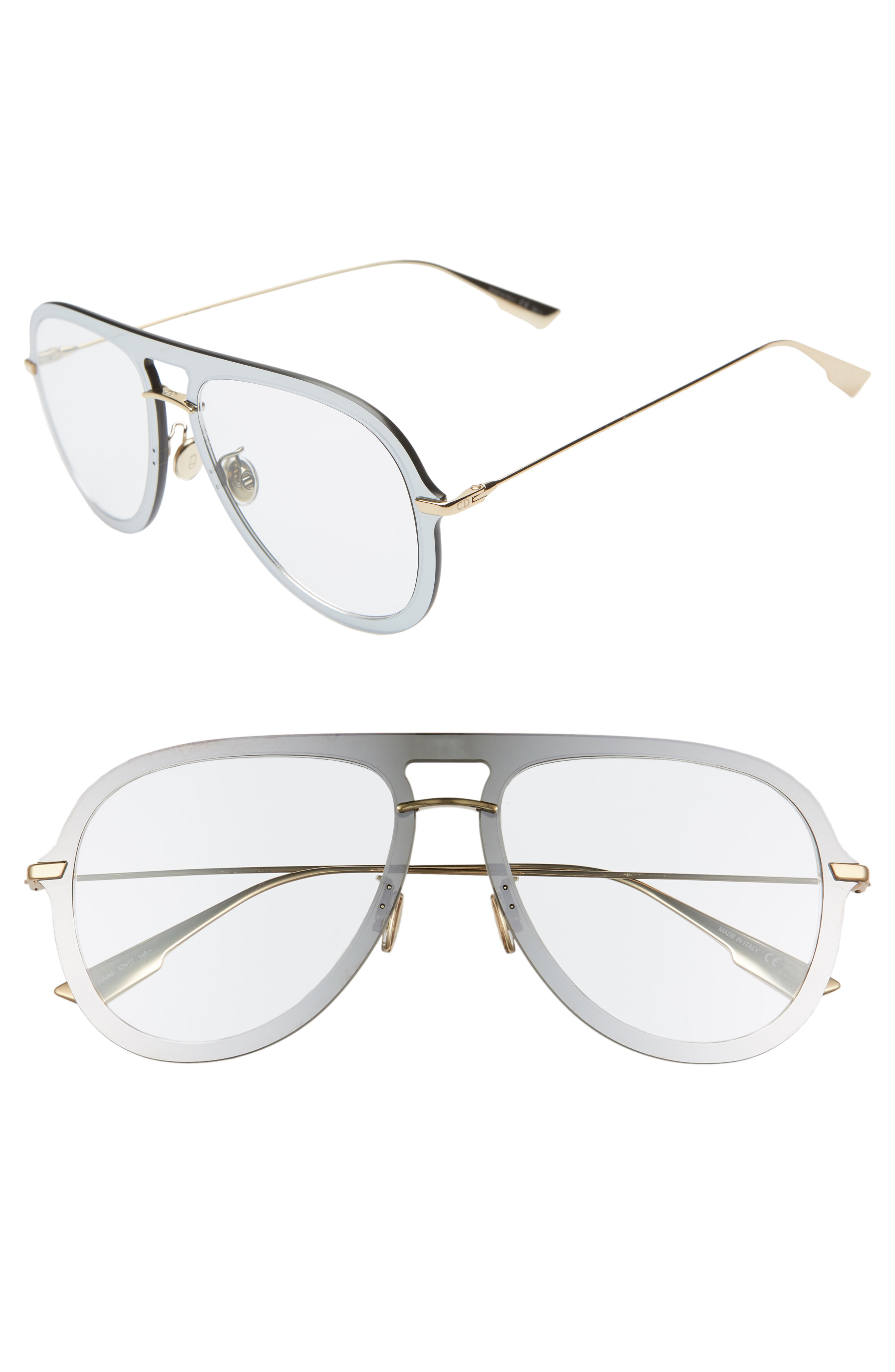 dior two tone aviator sunglasses
