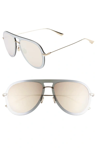 Dior Women's Brow Bar Aviator Sunglasses, 57mm In Silver/ Pink