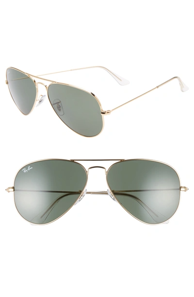Ray Ban 'original Aviator' 58mm Sunglasses - Dark Green
