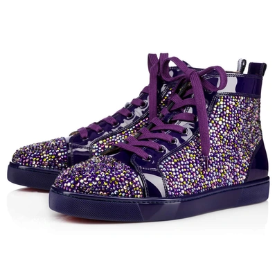 Purple store louboutins mens