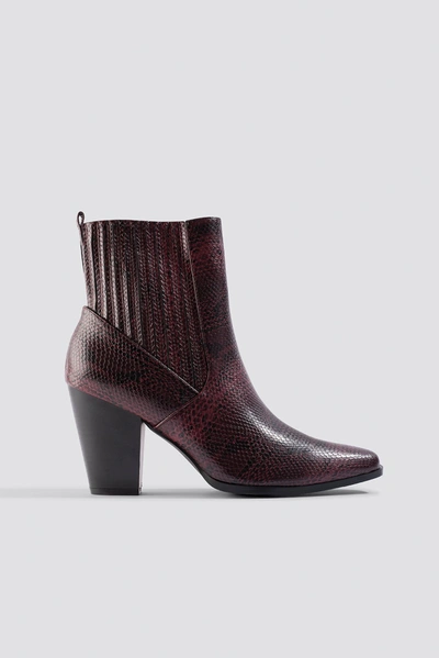 Na-kd Cowboy Boots - Red In Red Snake