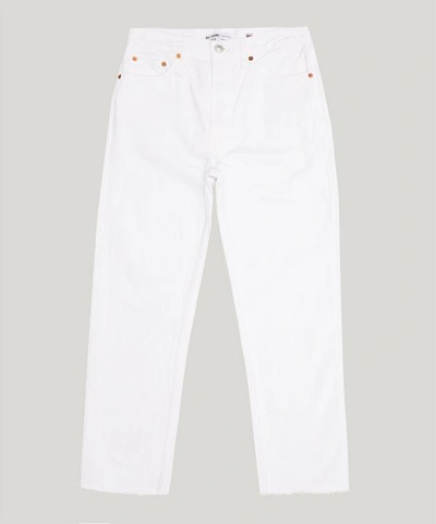 Re/done Stove Pipe Jeans In White