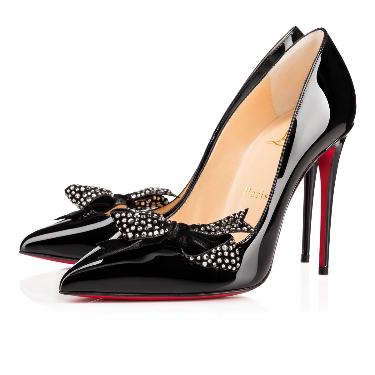 Christian Louboutin Madame Menule 100 Version Black Strass - Women ...