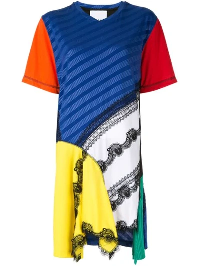Koché Contrast Jersey Dress In Multicolour