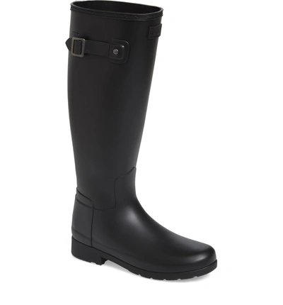 Hunter Original Refined Waterproof Rain Boot In Black Regular