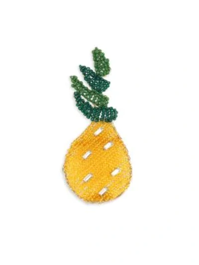 Rosantica Pineapple Brooch In Yellow