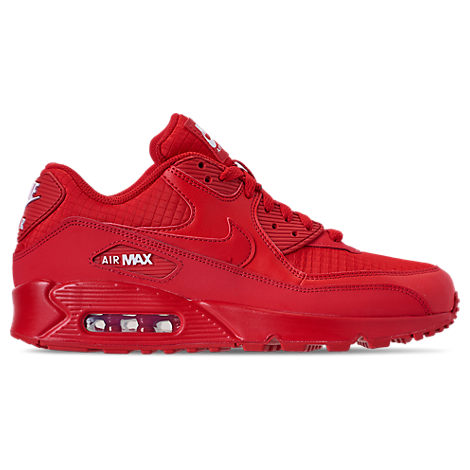 Nike Men's Air Max 90 Essential Casual Shoes In Red Size 11.0 Leather ...
