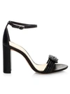 Alexandre Birman Vicky Knotted Leather Sandals In Black