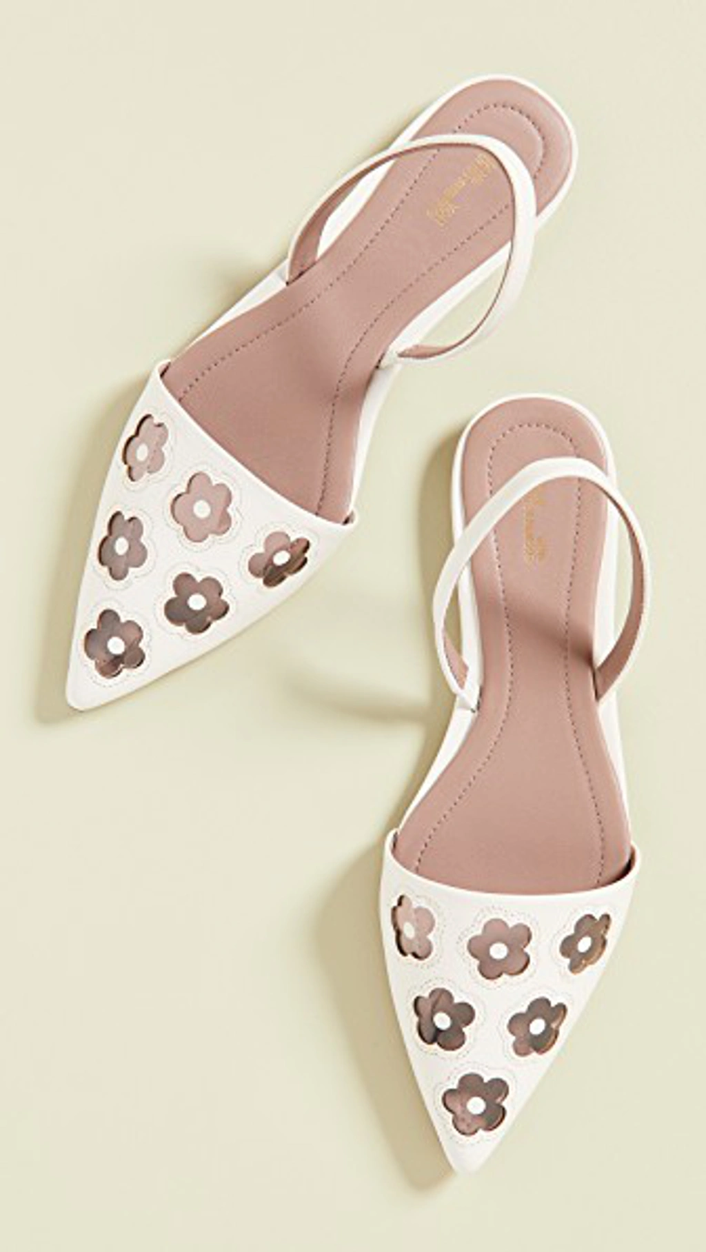 Diane Von Furstenberg Koko Point Toe Slingback Flat Sandals In