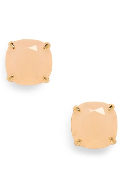 Kate Spade Mini Small Square Semiprecious Stone Stud Earrings In Light Pink