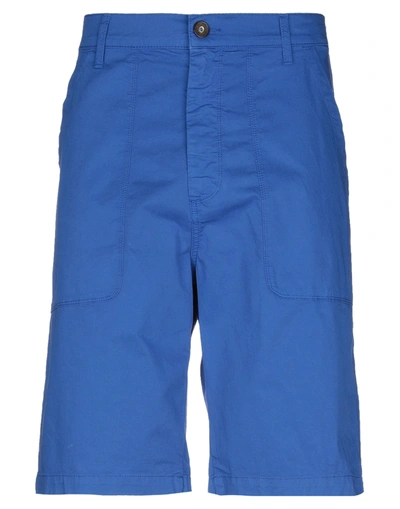 Dirk Bikkembergs Man Shorts & Bermuda Shorts Blue Size 28 Cotton, Elastane