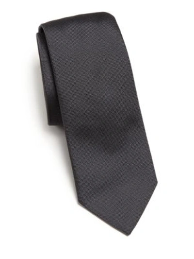 Theory Bradford Roadster Skinny Tie In Chrome