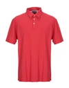 Fedeli Polo Shirts In Red