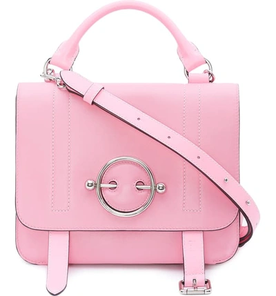 Jw Anderson Disc Leather Top Handle Satchel - Pink In Malibu