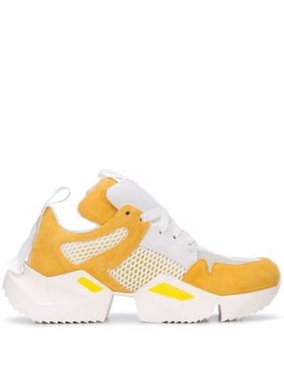 Ben Taverniti Unravel Project Oversized Sole Sneakers In Yellow