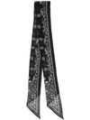 Saint Laurent Paisley Print Scarf In Black