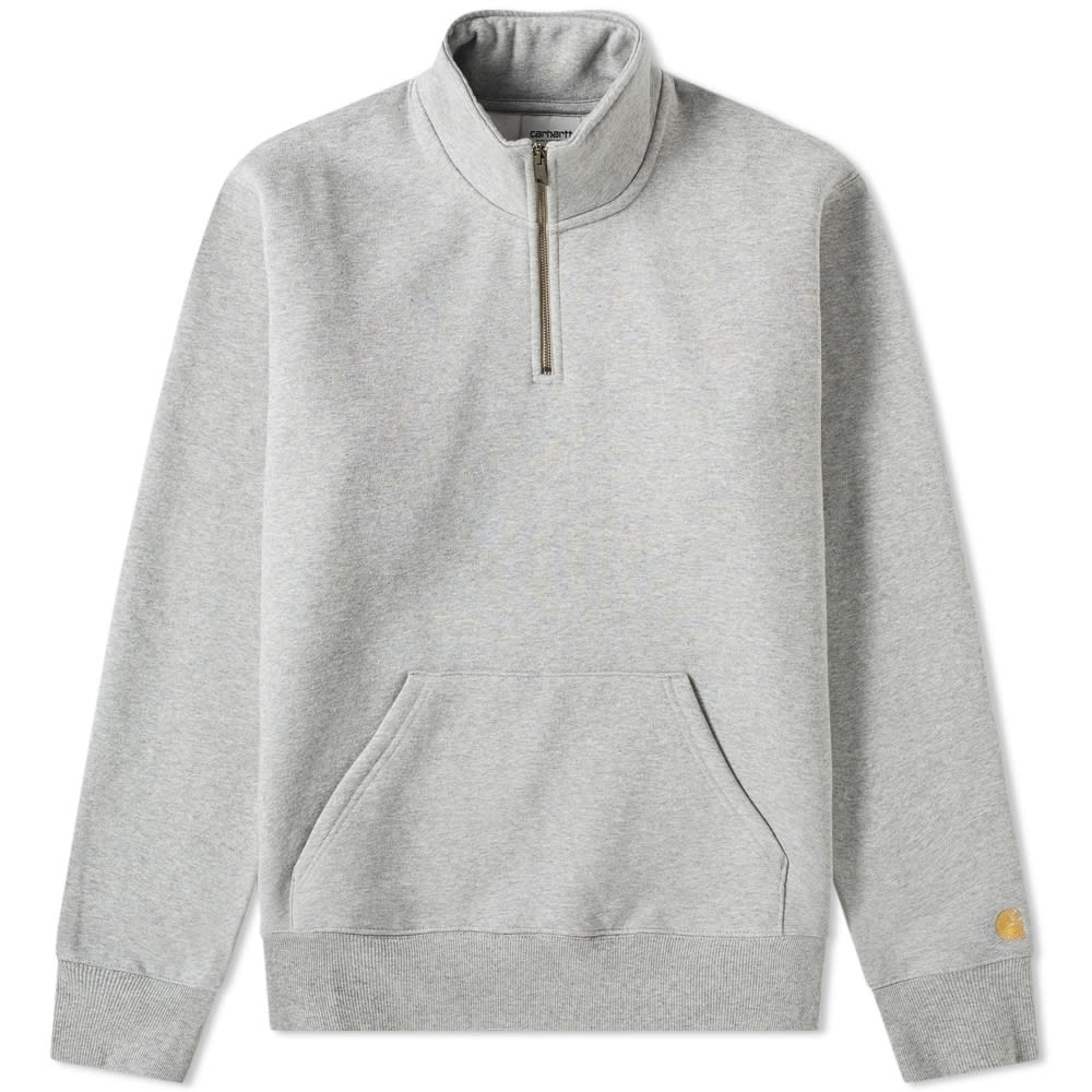 Carhartt Wip Chase Neck Zip Sweat In Grey | ModeSens